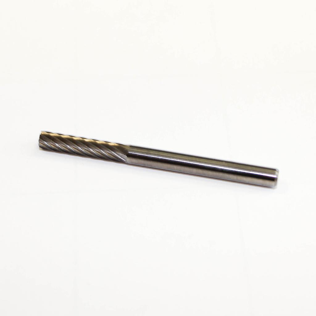 [2] Hardmetalen stiftfrees, cilindrisch plat uiteinde (A01), schacht 3 mm, blad 3 mm, lengte 38 mm, IMPA 632501