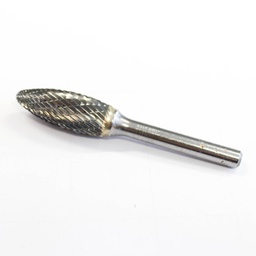 [4592] Hardmetalen stiftfrees, vlam vormig (G59), schacht 6 mm, blad 12,7 mm, lengte 76 mm, IMPA 632559[12.0](49.79)