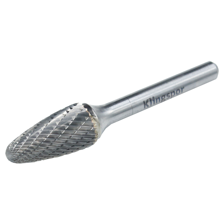 [2914] Hardmetalen stiftfrees, kegelvorm bolvormig uiteinde (E46), schacht 6 mm, blad 12,7 mm, lengte 70 mm, IMPA 632546