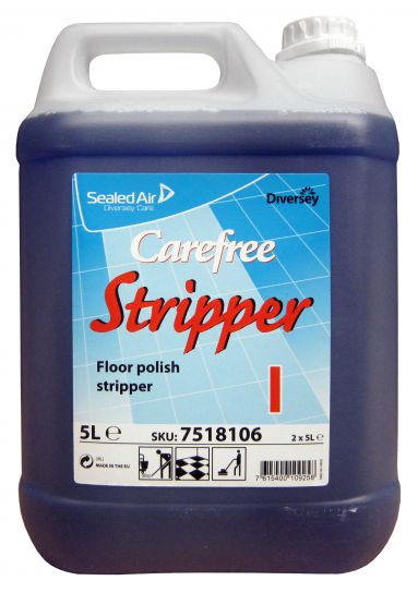 [9058] Diversey Carefree, Heavy duty alkaline vloer stripper, 2 x 5 ltr, IMPA 550502[27.0](34.0)