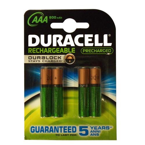 [8065] Duracell DX2400 - AAA rechargeable NiMh battery, 800 mAh, set = 4 pcs