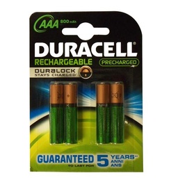 [8065] Duracell DX2400 - AAA rechargeable NiMh battery, 800 mAh, set = 4 pcs[8.0](13.96)