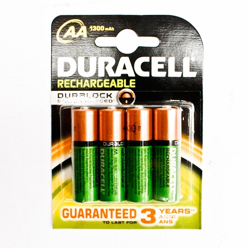 [8056] Duracell HR06 - AA oplaadbare batterij, 1300 mAh, set = 4 pcs, IMPA 792456