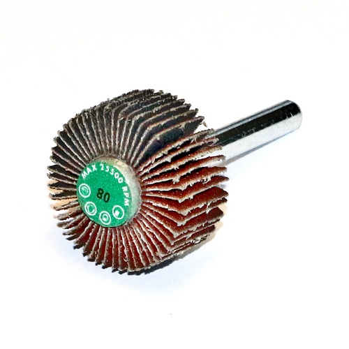 [5106] Fan grinder, d: 30 mm, 10 mm wide, d shank: 6 mm, grit 80,  RPM 25400