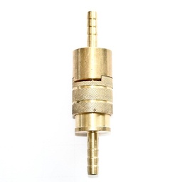 [6571] Lock type air hose coupling, hose end 9 mm (3/8"), brass, IMPA 351011[36.0](20.84)