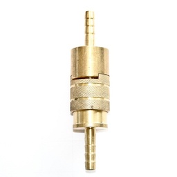 [6571] Lock type luchtslang koppeling, slanguiteinde 9 mm (3/8 "), messing, IMPA 351011[28.0](20.84)