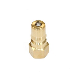 [1521] NITTO 1P (1/8") Quick-Connect Coupler, Double End Shut Off, Brass, IMPA 351541[23.0](6.01)
