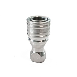 [3312] NITTO 1S (1/8"), Snelkoppeling Dubbelzijdig afsluitbaar, Roestvrij staal, IMPA 351521[23.0](38.17)
