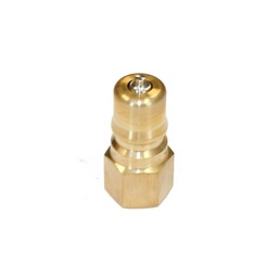 [1522] NITTO 2P (1/4") Quick-Connect Coupler, Double End Shut Off, Brass, IMPA 351542[28.0](7.09)