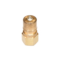 [1523] NITTO 3P (3/8") Quick-Connect Coupler, Double End Shut Off, Brass, IMPA 351543[18.0](9.0)