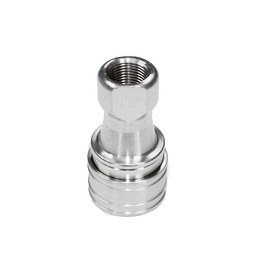[4458] NITTO 3P (3/8") Quick-Connect Coupler, Double End Shut Off, Steel, IMPA 351533[38.0](9.68)