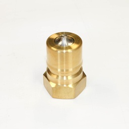 [1525] NITTO 6P (3/4") Quick-Connect Coupler, Double End Shut Off, Brass, IMPA 351545[16.0](25.0)