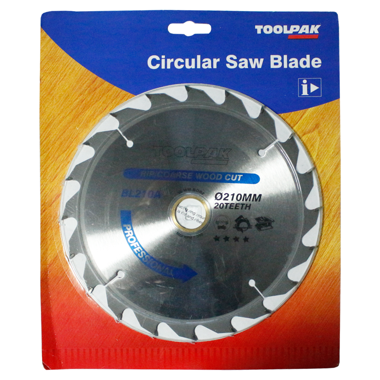 [5135] Saw blade for Circular saw, Diam 210 mm, 20 teeth, hole 30, spacer to 25mm 