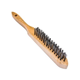 [4911] Straight Handled Wire Brush, Steel Wires, 270 mm, 4 x 15 Rows, IMPA 510662[178.0](1.16)