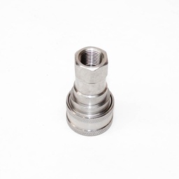 [2091] TETRA 3S (3/8") Quick-Connect Coupler, Double End Shut Off, Stainless steel, IMPA 351523[66.0](17.12)