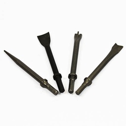 [3946] TETRA AT-2003/H, Chisel Set for Pneumatic Chipping Hammer, four pieces, Hexagonal Shank(13.27)