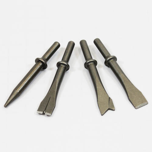 [2030] TETRA AT-2003/R, Chisel Set for Pneumatisch Chipping Hammer, four pieces, Round Shank