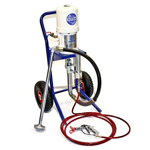 [1026] TETRA HP-30, Airless Paint Sprayer 30:1, air-powered, cart type, w hose and gun, IMPA 270107