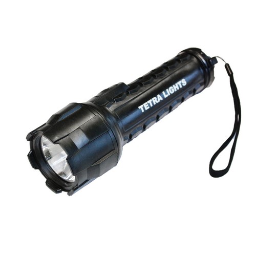 [8470] TETRA LIGHTS TFL-025, LED zaklamp, 2-cells D, 120 lumens, IP66 waterdicht, excl, batterijen, IMPA 792283