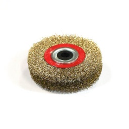 [1873] Wielborstel, standaard, 100 x 16 mm, gat 1/2" (12,7 mm), met adapters voor kleinere gaten, Brass, IMPA 510772[219.0](5.87)