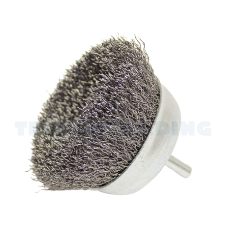 [3155] Wire Cup Brush, shaft welded type, standard/crimped, 75 mm dia, 6 mm shaft, steel[174.0](1.3800000000000001)