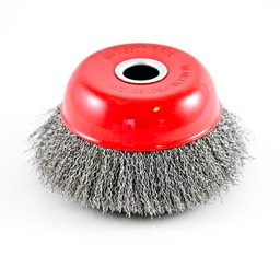 [3013] Wire Cup Brush, standard/crimped, 125 mm dia, 7/8" (22 mm) arbor, steel[25.0](6.44)