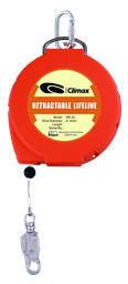 [11304] Climax Fall arrester retractable 6 m, 25 mm tape, with snaphook, max. 140 kg load vertically[7.0](277.35)