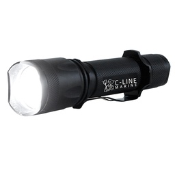 [11286] C-Line RFL-010, Oplaadbare LED zaklamp, aluminium, incl oplader 100-240Volt, 300 lumen, verstelbare straal, met SOS-functie, Li-ion batterij 2000mAh, IMPA 792246, UN 38.3[430.0](15.21)