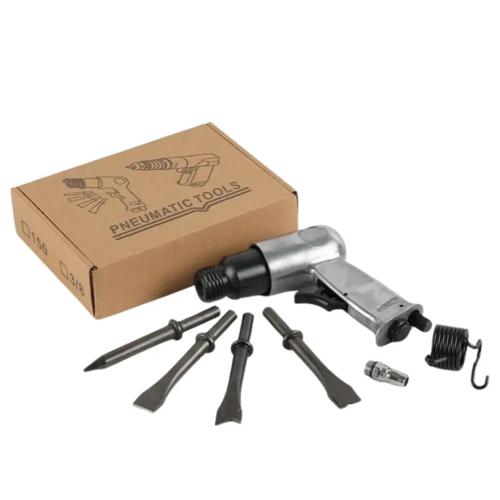 [11216] C-Line TPAH-150R , Pneumatic Chipping Hammer, round shank, inc 4 different chisels, IMPA 590361