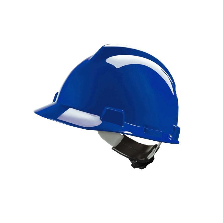 [10441] MSA V-Gard 200 Blue Safety Helmet with Fas-trac suspension, EN397, non-vented, IMPA 310204