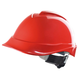 [10440] MSA V-Gard 200 Red Safety Helmet with Fas-trac suspension, EN397, non-vented, IMPA 310203[11.0](24.0)