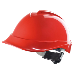[10440] MSA V-Gard 200 Red Safety Helmet with Fas-trac suspension, EN397, non-vented, IMPA 310203[18.0](19.84)