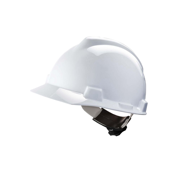 [10438] MSA V-Gard 200 Witte Veiligheidshelm met Fas-Trac binnenwerk, EN397, niet geventileerd, IMPA 310202