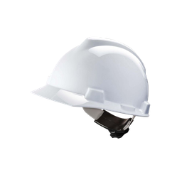 [10438] MSA V-Gard 200 Witte Veiligheidshelm met Fas-Trac binnenwerk, EN397, niet geventileerd, IMPA 310202[48.0](24.0)