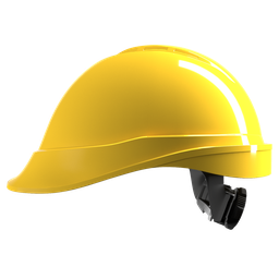 [10439] MSA V-Gard 200 Yellow Safety Helmet with Fas-trac suspension, EN397, non-vented, IMPA 310201[16.0](19.84)