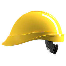 [10439] MSA V-Gard 200 Yellow Safety Helmet with Fas-trac suspension, EN397, non-vented, IMPA 310201[4.0](24.0)