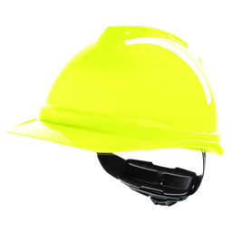 [10954] MSA V-gard 500 helm, Fluoriserend Geel met Fas-Trac binnenwerk, Geventileerd[14.0](27.22)