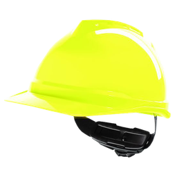 [10954] MSA V-gard 500 helmet, Fluorescent yellow with Fas-Trac inside, Ventilated[20.0](27.22)