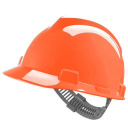 [10953] MSA V-Gard 500 Hi-Viz Orange Safety Helmet with Fas-Trac suspension, EN397, non-vented, IMPA 310205[7.0](24.62)