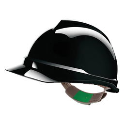[10458] MSA V-Gard 520 Black Safety Helmet with Push-key suspension, EN397, non-vented, IMPA 310115[20.0](20.18)