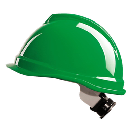 [10451] MSA V-Gard 520 Green Safety Helmet with Fas-Trac suspension, EN397, non-vented, IMPA 310306[18.0](23.26)