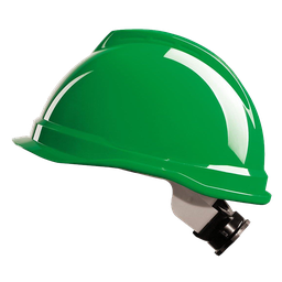 [10451] MSA V-Gard 520 Groene Veiligheidshelm met Fas-Trac binnenwerk, EN397, niet geventileerd, IMPA 310306[20.0](21.2)