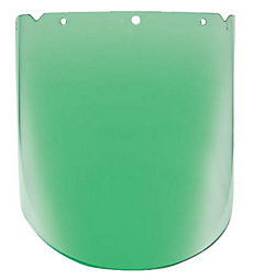 [10523] MSA V-Gard groen vizier voor heavy duty gebruik, Anti-Fog, Anti-Scratch, 2,5 mm dik, 241 mm lang, 10115845, IMPA 310543