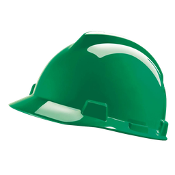 [10462] MSA V-Gard Groen Veiligheidshelm met Fas-Trac binnenwerk, EN397, niet geventileerd, IMPA 310106[28.0](14.0)