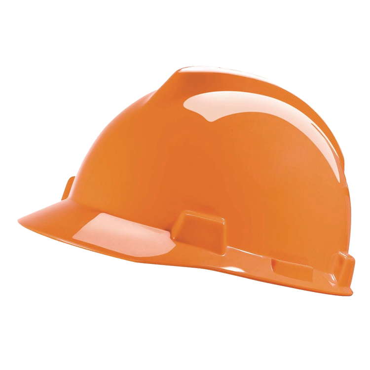 [10464] MSA V-Gard Oranje Veiligheidshelm met Fas-Trac binnenwerk, EN397, niet geventileerd, IMPA 310104