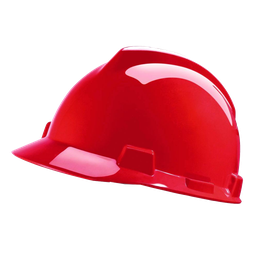 [10461] MSA V-Gard Red Safety Helmet with Fas-Trac suspension, EN397, non-vented, IMPA 310105[16.0](13.11)