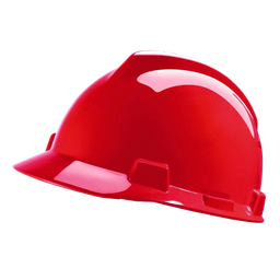[10461] MSA V-Gard Red Safety Helmet with Fas-Trac suspension, EN397, non-vented, IMPA 310105[9.0](14.0)