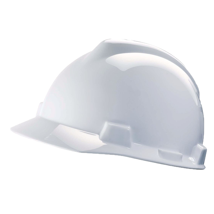 [10459] MSA V-Gard White Safety Helmet with Fas-Trac suspension, EN397, non-vented, IMPA 310101