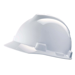 [10459] MSA V-Gard White Safety Helmet with Fas-Trac suspension, EN397, non-vented, IMPA 310101[62.0](14.0)