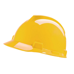 [10460] MSA V-Gard Yellow Safety Helmet with Fas-Trac suspension, EN397, non-vented, IMPA 310103[14.0](13.11)